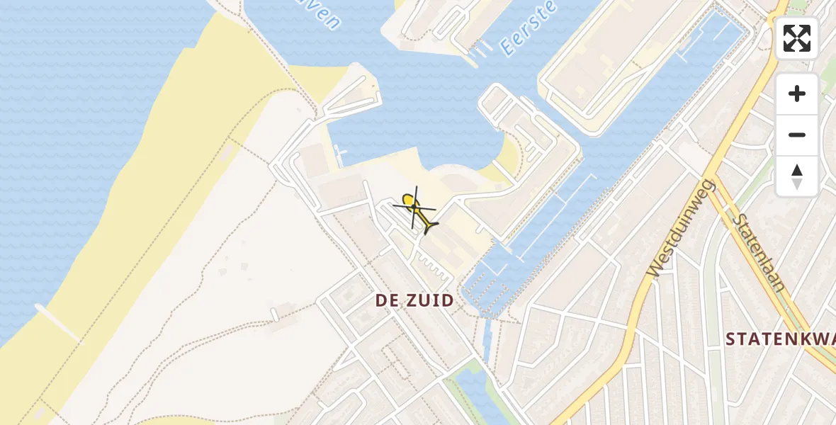 Routekaart van de vlucht: Lifeliner 2 naar Den Haag