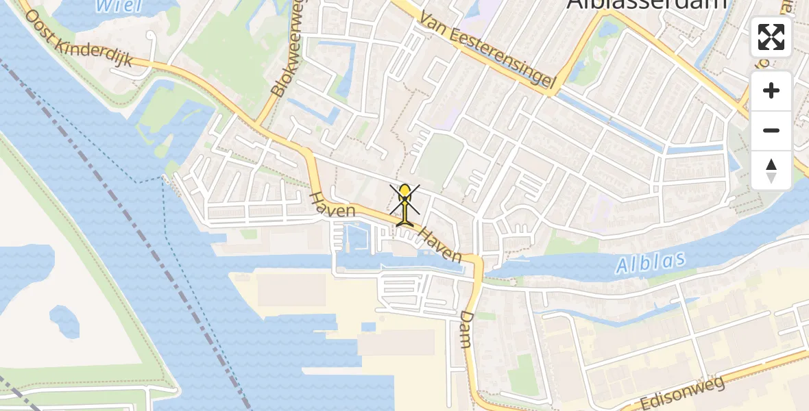 Routekaart van de vlucht: Lifeliner 1 naar Alblasserdam