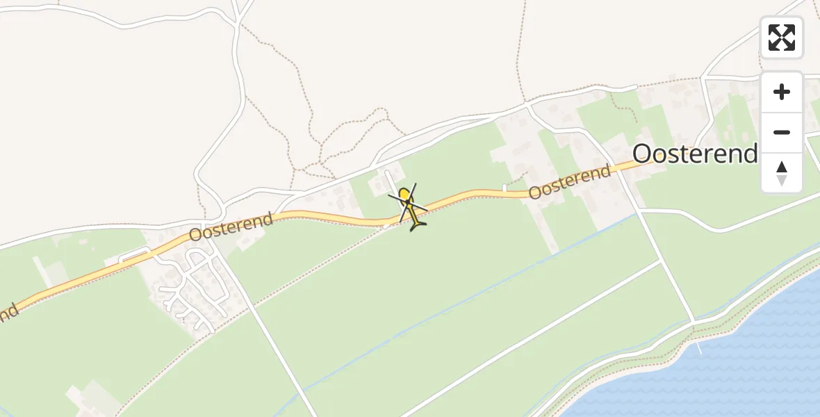 Routekaart van de vlucht: Ambulanceheli naar Oosterend