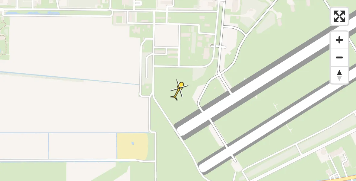 Vluchtroute Politiehelikopter van Vliegbasis Volkel naar Vliegbasis Volkel