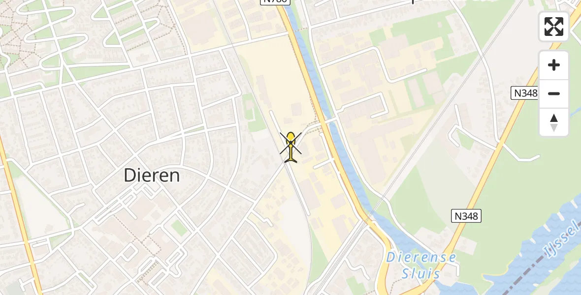 Routekaart van de vlucht: Lifeliner 3 naar Dieren