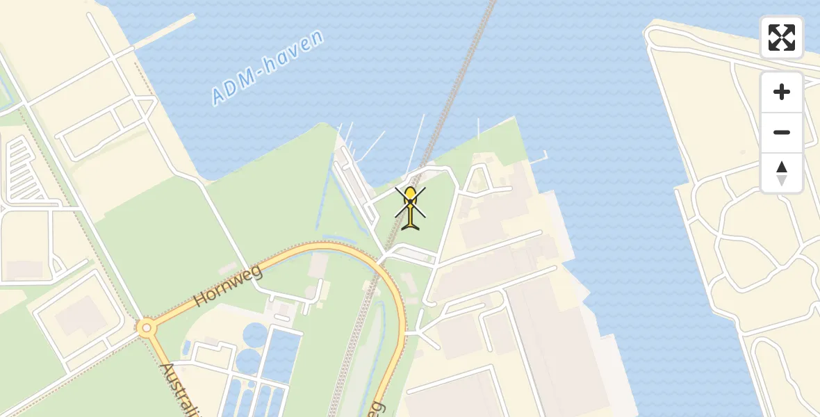 Routekaart van de vlucht: Lifeliner 1 naar Amsterdam Heliport
