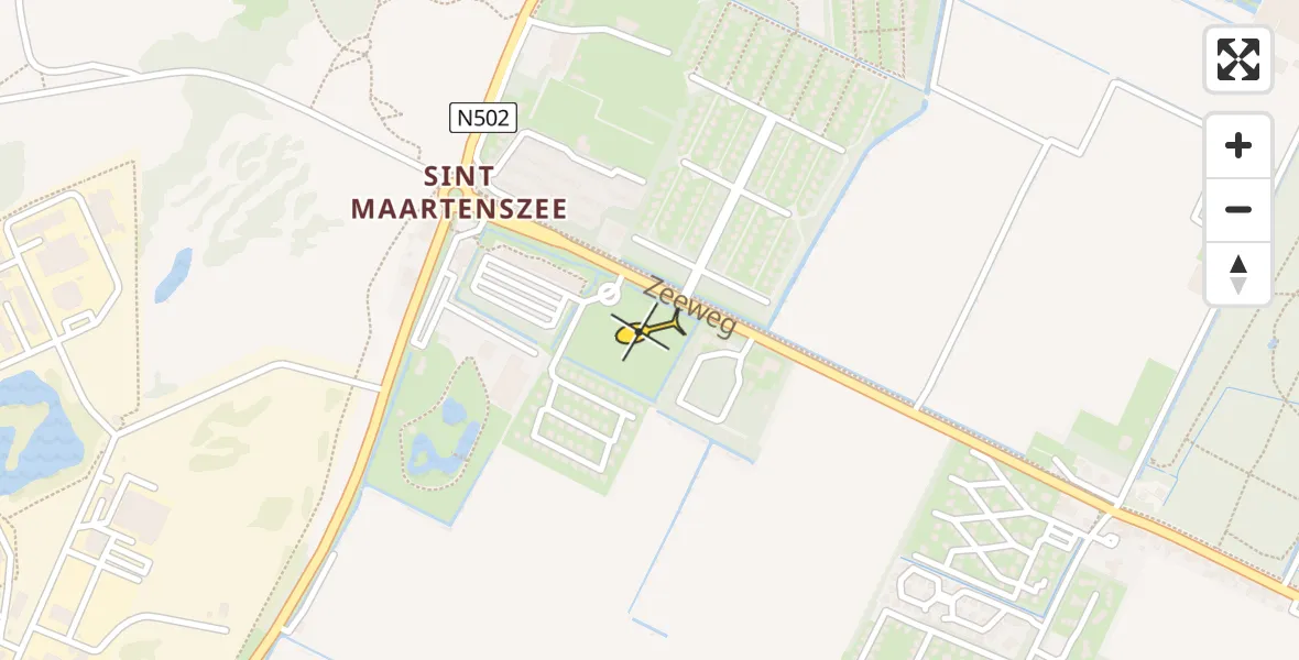 Routekaart van de vlucht: Lifeliner 1 naar Sint Maartensvlotbrug