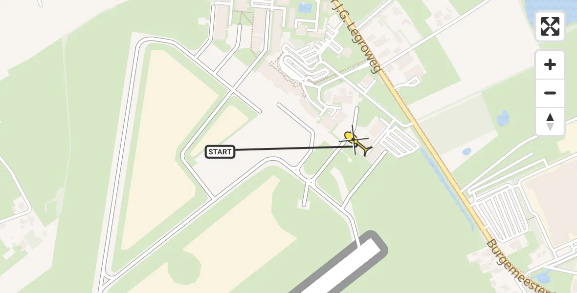 Routekaart van de vlucht: Lifeliner 4 naar Groningen Airport Eelde, Machlaan