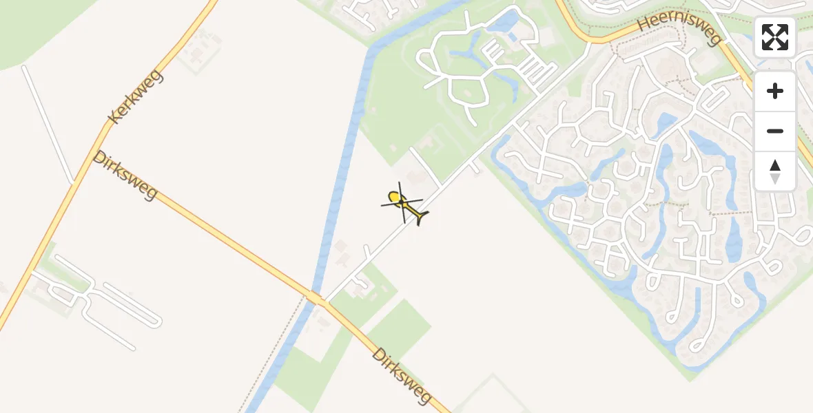 Routekaart van de vlucht: Lifeliner 2 naar Brouwershaven