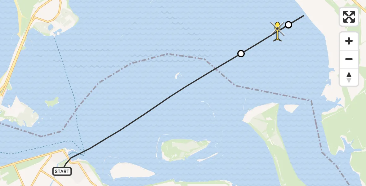 Routekaart van de vlucht: Lifeliner 2 naar Stellendam, Zaete