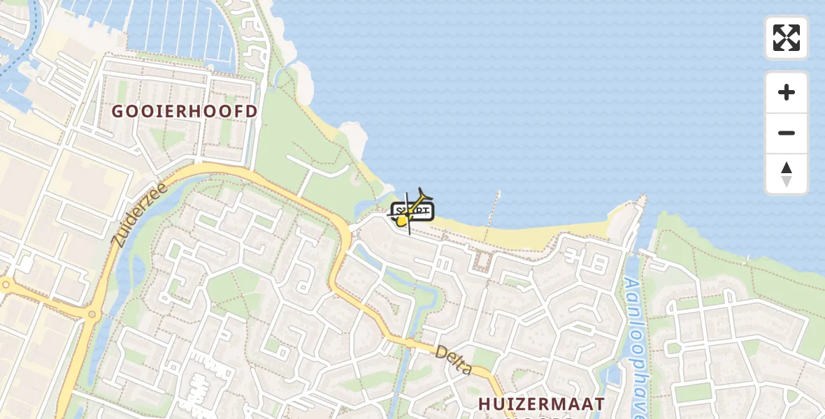Routekaart van de vlucht: Lifeliner 1 naar Huizen, Zomerkade