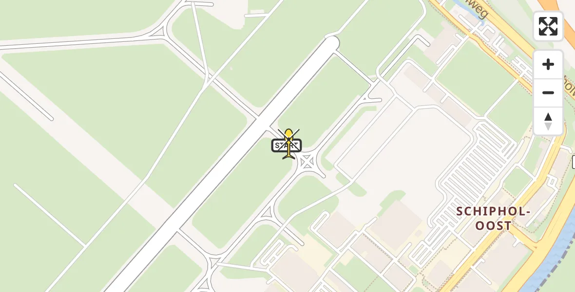 Routekaart van de vlucht: Lifeliner 1 naar Schiphol, Kraayveldstraat