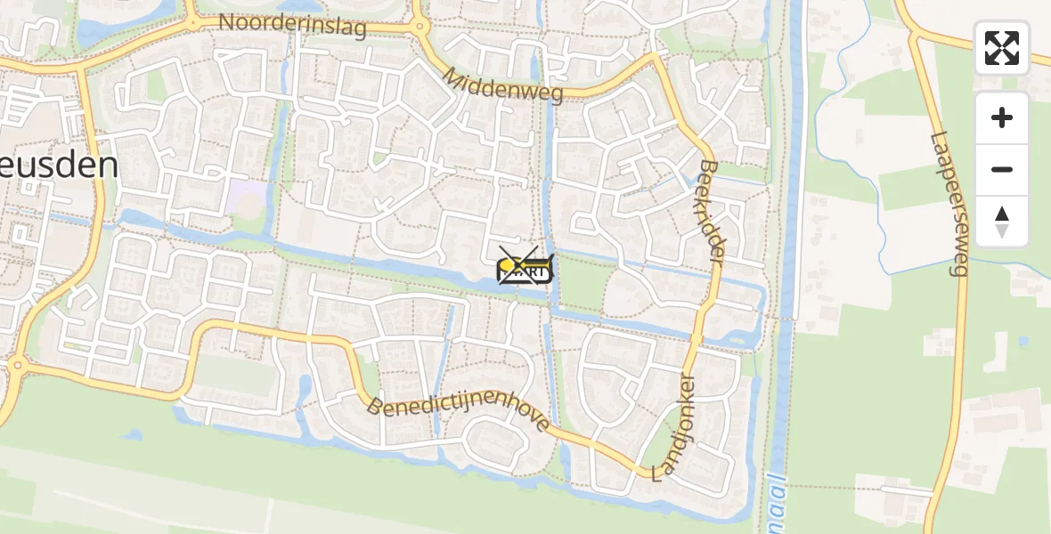 Routekaart van de vlucht: Lifeliner 3 naar Leusden, Lingewijk