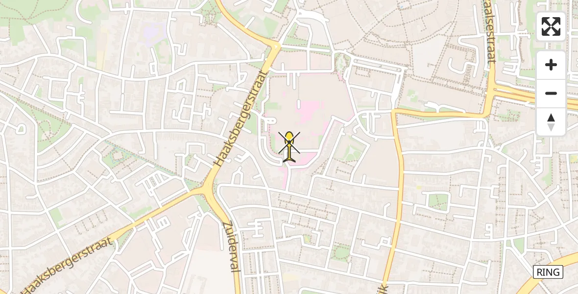 Routekaart van de vlucht: Lifeliner 4 naar Enschede