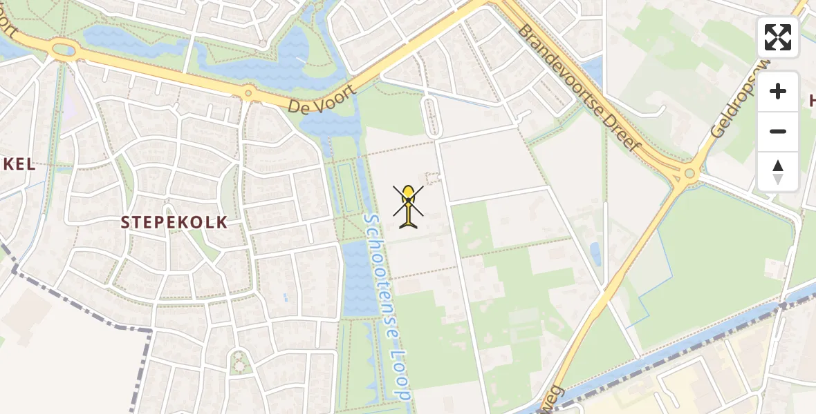 Routekaart van de vlucht: Lifeliner 3 naar Helmond