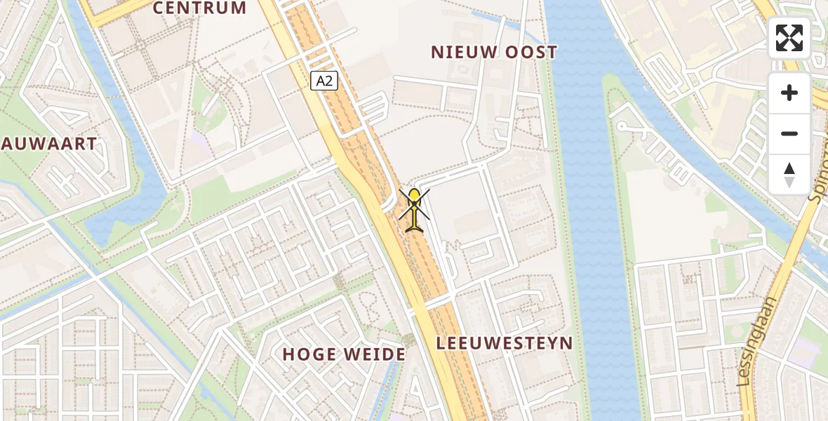 Routekaart van de vlucht: Lifeliner 1 naar Utrecht