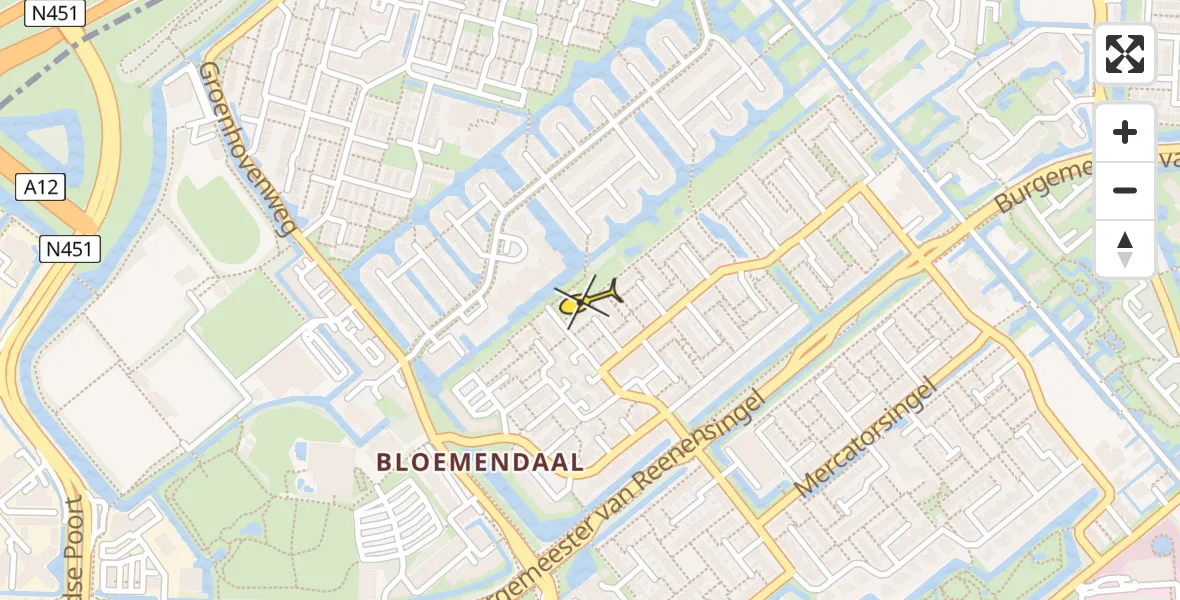 Routekaart van de vlucht: Lifeliner 2 naar Gouda