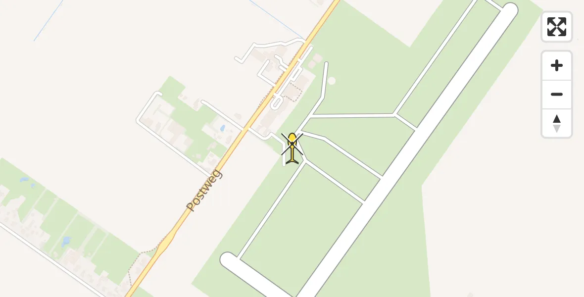 Routekaart van de vlucht: Politiehelikopter naar Texel International Airport