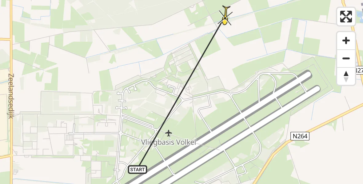 Routekaart van de vlucht: Lifeliner 3 naar Zeeland, Spoorweg