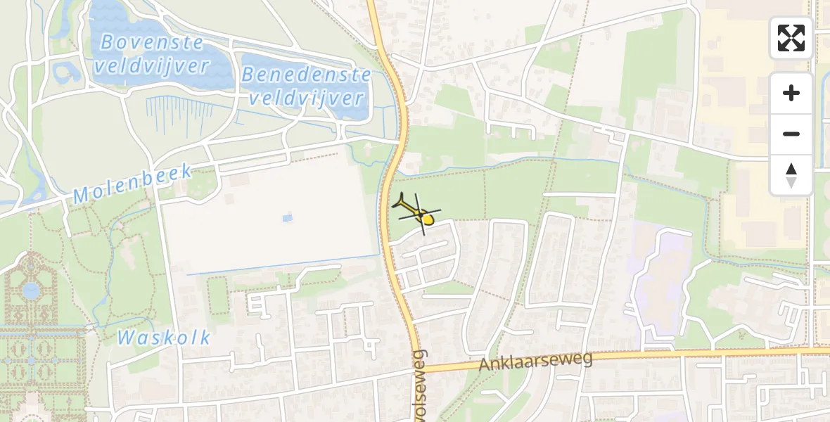 Routekaart van de vlucht: Lifeliner 3 naar Apeldoorn