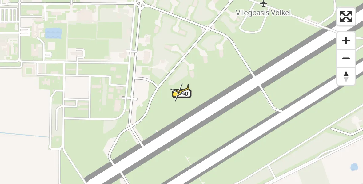 Routekaart van de vlucht: Lifeliner 3 naar Vliegbasis Volkel, Zeelandsedijk