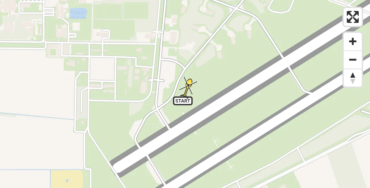 Routekaart van de vlucht: Politieheli naar Vliegbasis Volkel, Zeelandsedijk