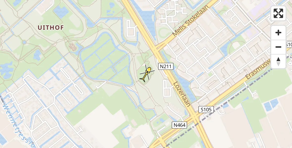 Routekaart van de vlucht: Lifeliner 2 naar Den Haag