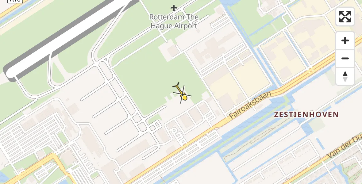 Routekaart van de vlucht: Lifeliner 2 naar Rotterdam The Hague Airport