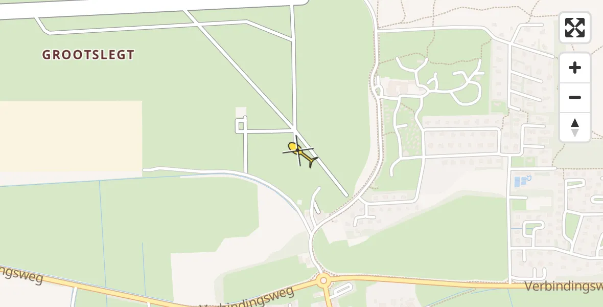 Routekaart van de vlucht: Ambulancehelikopter naar Ameland Airport Ballum