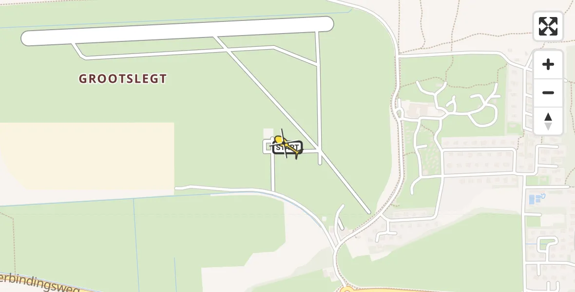 Routekaart van de vlucht: Ambulanceheli naar Ameland Airport Ballum, Strandweg