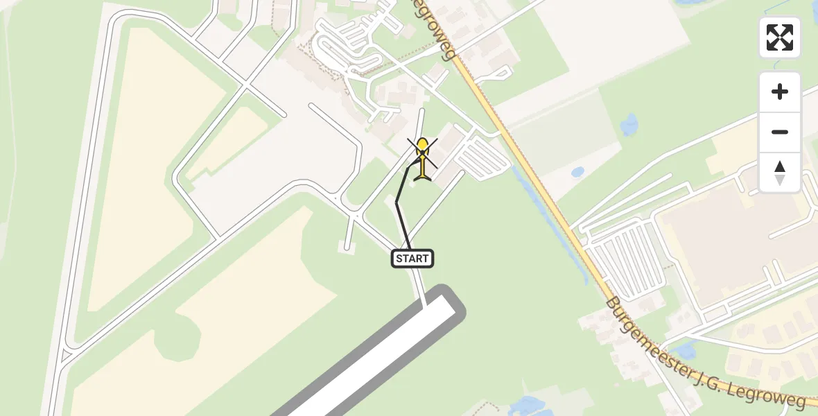 Routekaart van de vlucht: Lifeliner 4 naar Groningen Airport Eelde, Machlaan