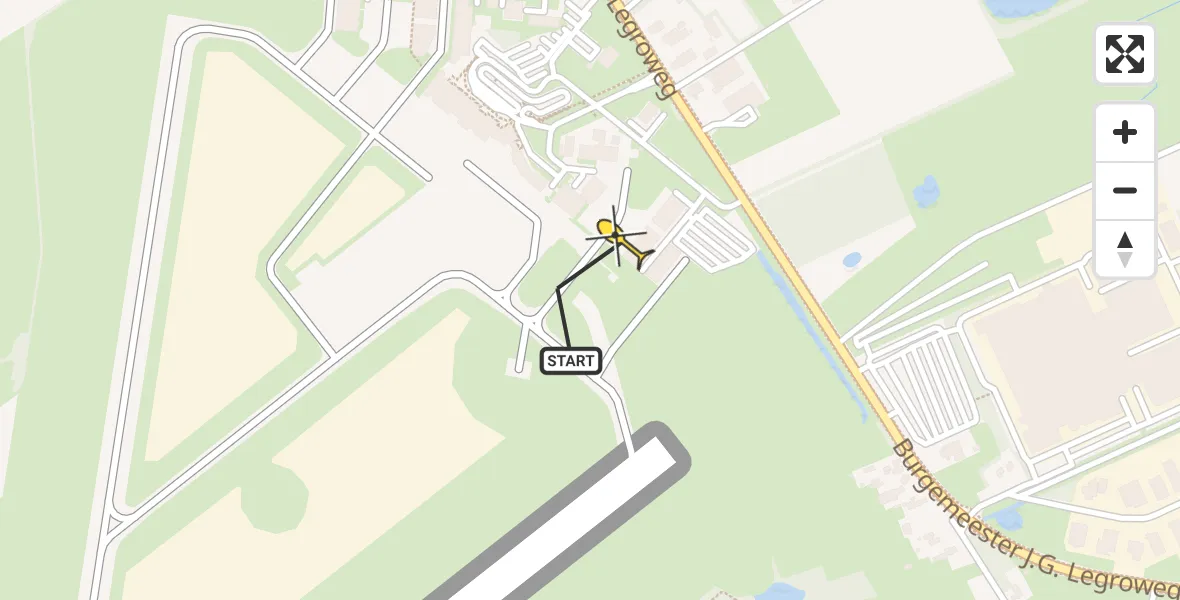 Routekaart van de vlucht: Lifeliner 4 naar Groningen Airport Eelde, Machlaan