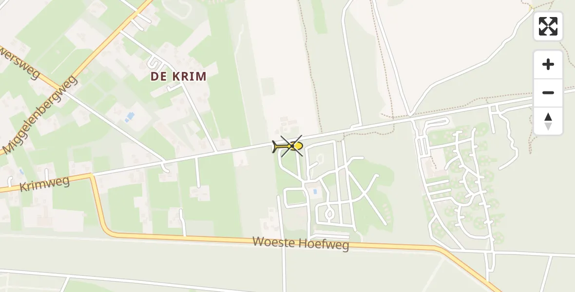 Routekaart van de vlucht: Lifeliner 3 naar Hoenderloo