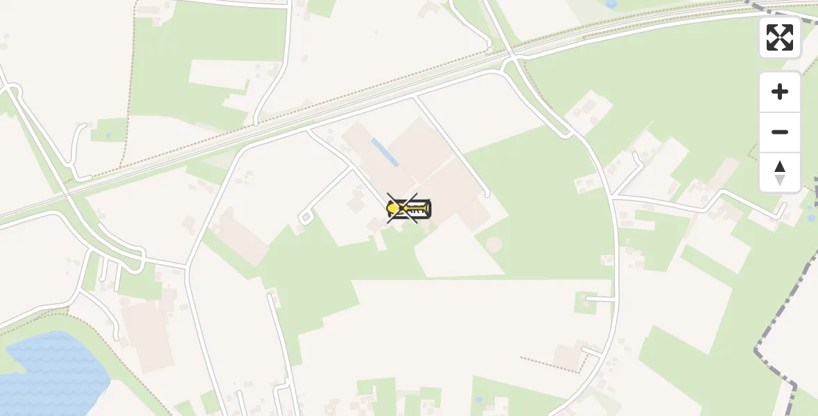 Routekaart van de vlucht: Lifeliner 3 naar Groessen, Zandweg