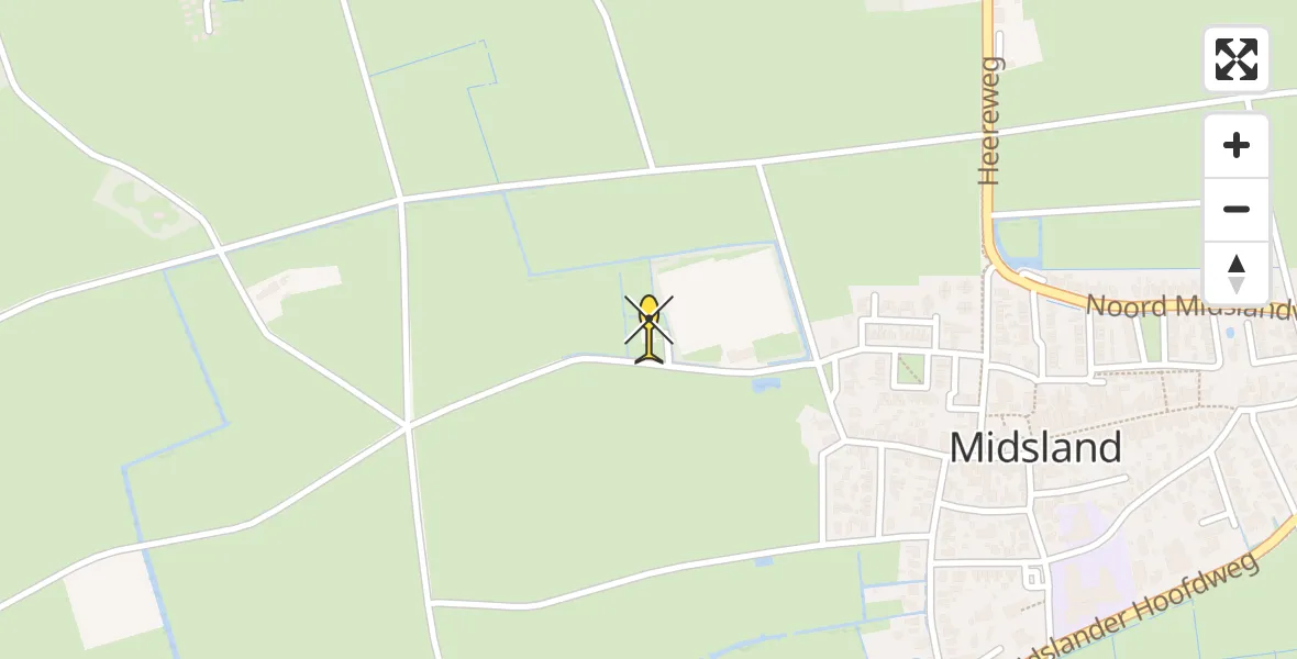 Routekaart van de vlucht: Lifeliner 4 naar Midsland