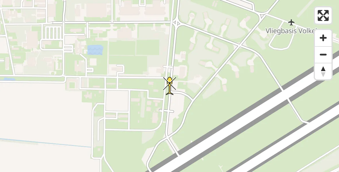Routekaart van de vlucht: Lifeliner 3 naar Vliegbasis Volkel