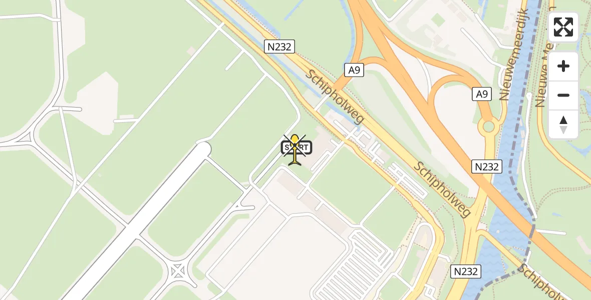 Routekaart van de vlucht: Politieheli naar Schiphol, Walaardt Sacréstraat