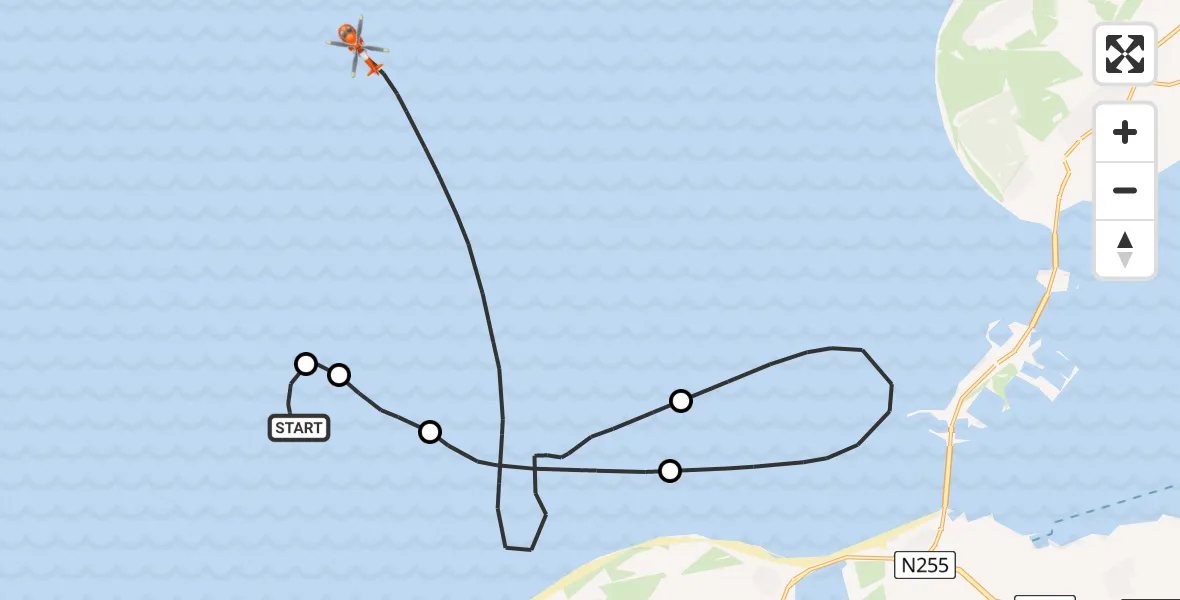 Vluchtroute Kustwachthelikopter Vlissingen - , 27 juli 2025, 14:27