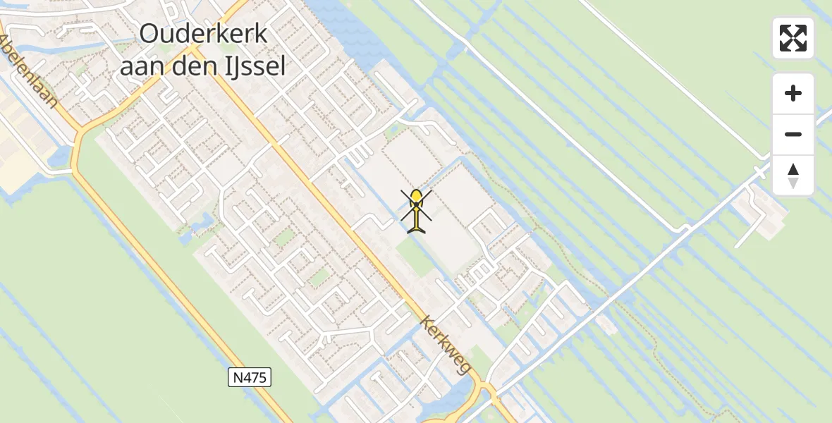 Routekaart van de vlucht: Lifeliner 2 naar Ouderkerk aan den IJssel