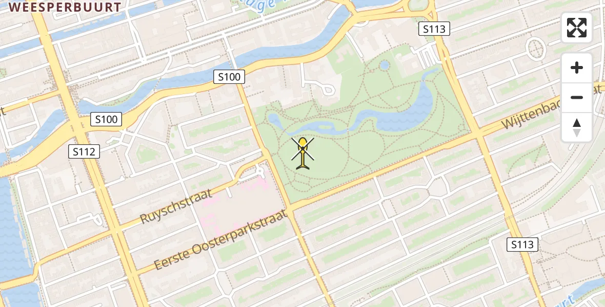 Routekaart van de vlucht: Lifeliner 1 naar Amsterdam