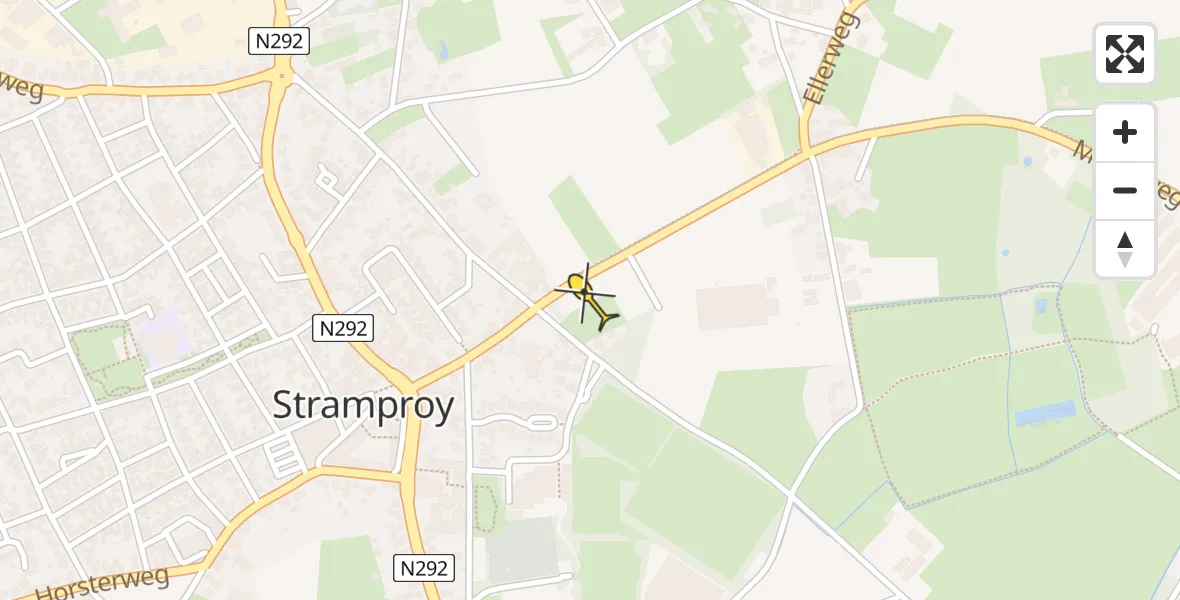 Routekaart van de vlucht: Lifeliner 3 naar Stramproy