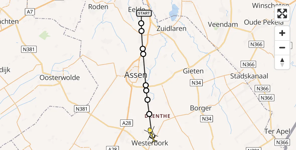 Routekaart van de vlucht: Lifeliner 4 naar Westerbork, Vissersweg