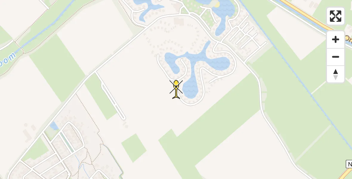 Routekaart van de vlucht: Lifeliner 4 naar Westerbork