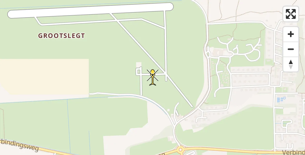 Routekaart van de vlucht: Ambulanceheli naar Ameland Airport Ballum