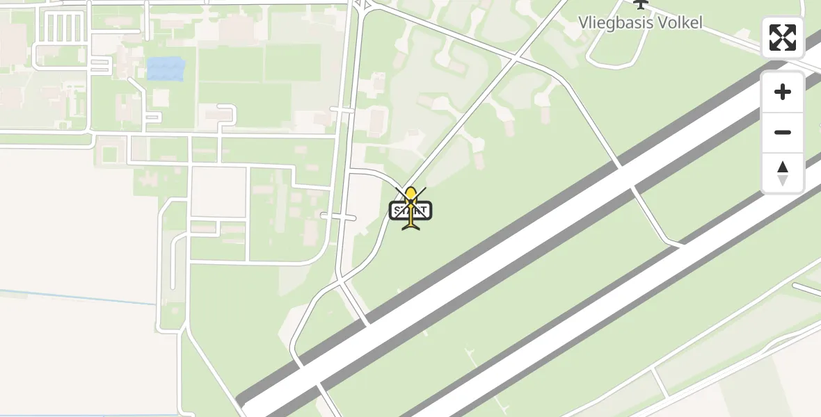 Routekaart van de vlucht: Lifeliner 3 naar Vliegbasis Volkel, Zeelandsedijk