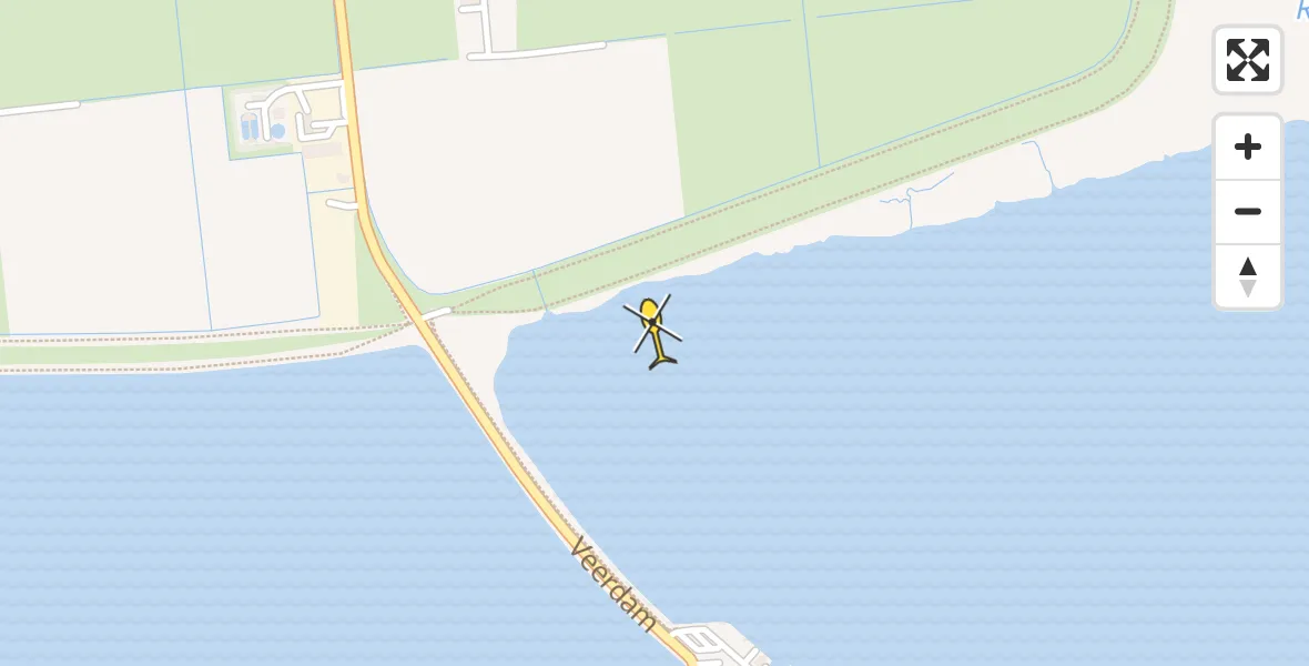 Routekaart van de vlucht: Ambulancehelikopter naar Schiermonnikoog