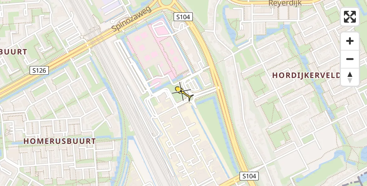 Routekaart van de vlucht: Lifeliner 2 naar Rotterdam