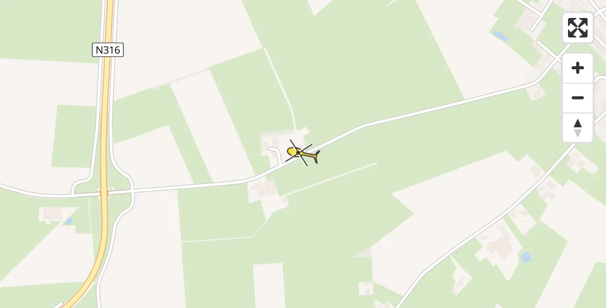 Routekaart van de vlucht: Lifeliner 1 naar Azewijn