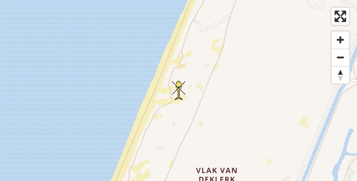 Routekaart van de vlucht: Lifeliner 1 naar Zandvoort