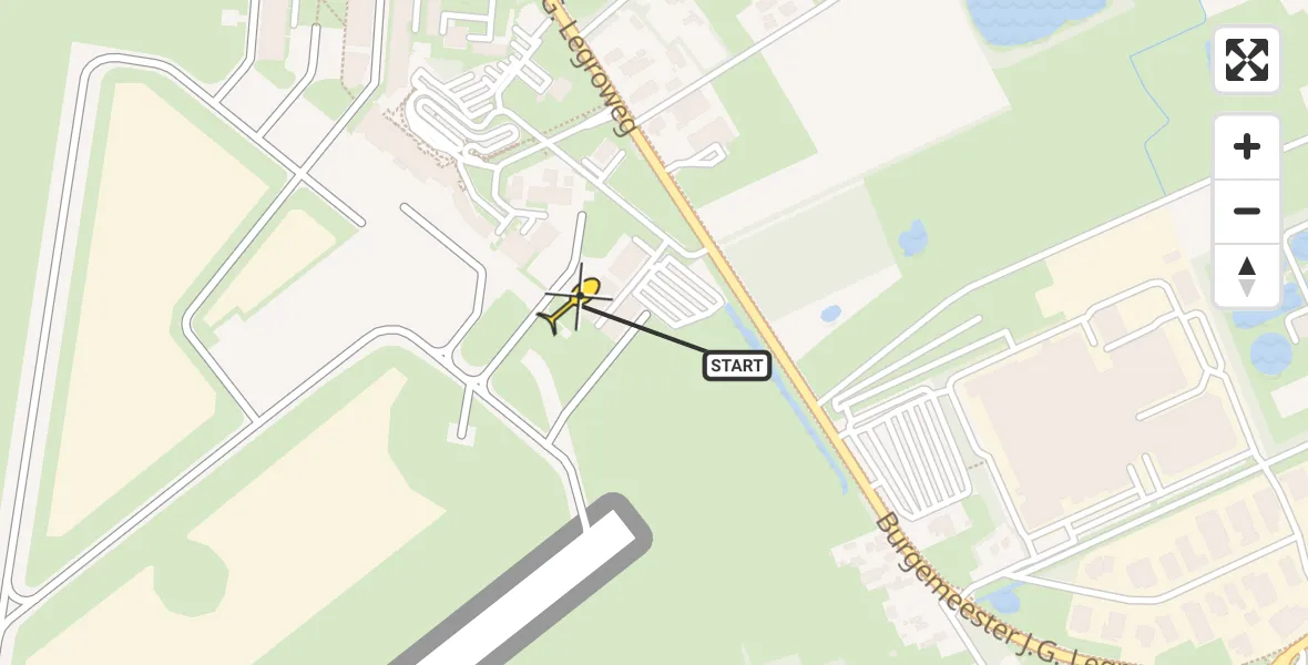 Routekaart van de vlucht: Lifeliner 4 naar Groningen Airport Eelde, Machlaan