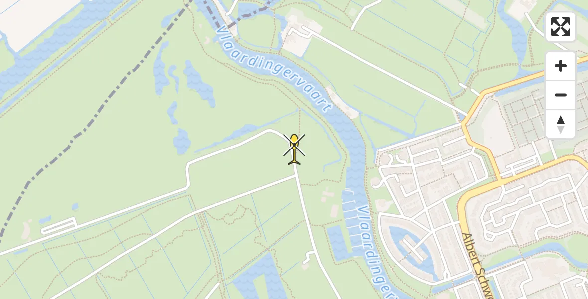 Routekaart van de vlucht: Lifeliner 1 naar Vlaardingen