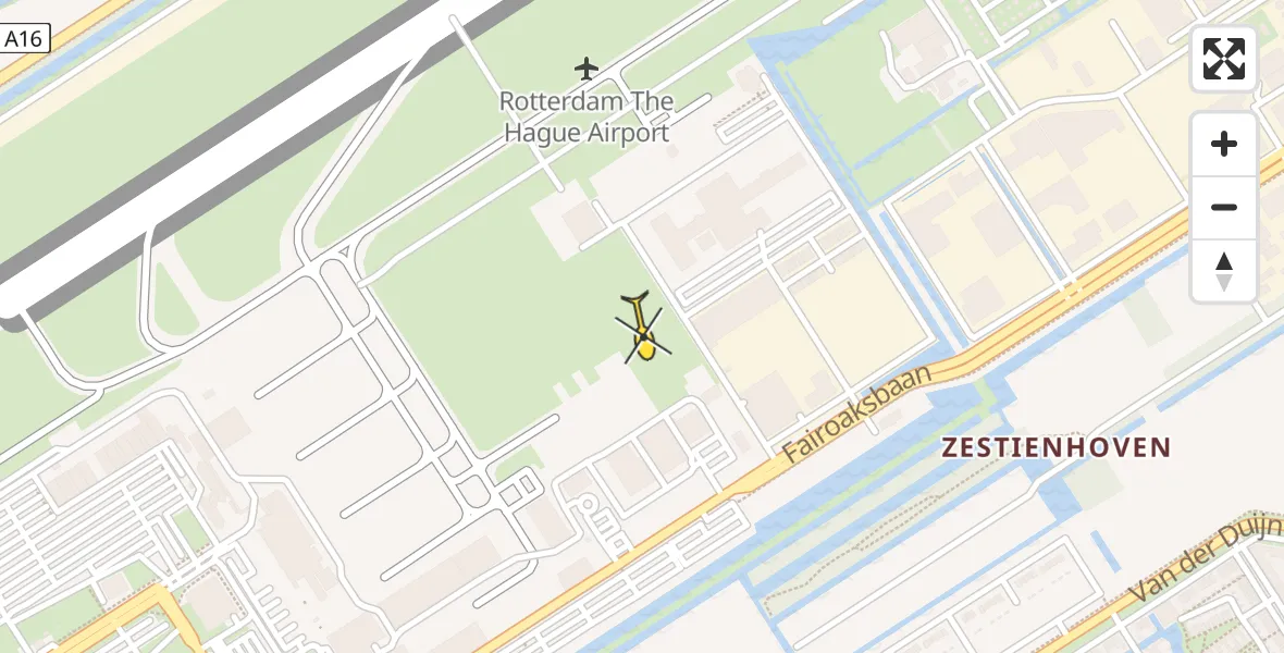 Routekaart van de vlucht: Lifeliner 2 naar Rotterdam The Hague Airport
