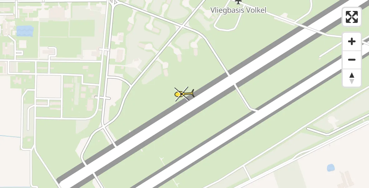 Routekaart van de vlucht: Lifeliner 3 naar Vliegbasis Volkel