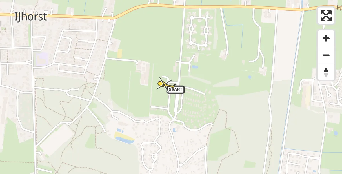 Routekaart van de vlucht: Lifeliner 4 naar IJhorst, Bezoensweg